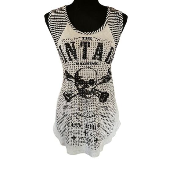 Voice of California Vocal Vintage Machine Easy Rider Studded Tank, 1XL - Picture 2 of 6